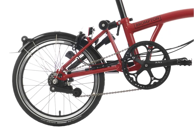 Brompton C Line Explore Folding Bike 2023 in House Red-5